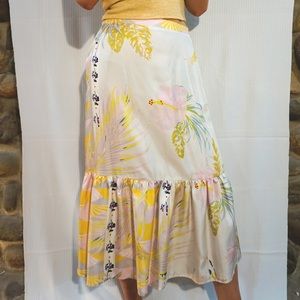 Cynthia Rowley silk midi skirt